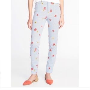 Old Navy Pixie Stripe Floral Ankle Pants. Size 12.